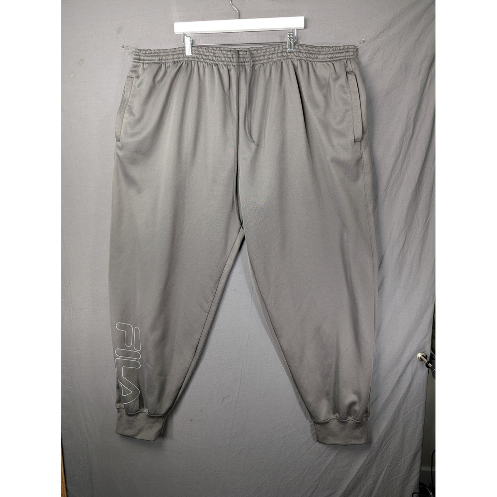 Fila Mens‎ 5XL Performance Jogger Sweatpants Gray Big and Tall 6217